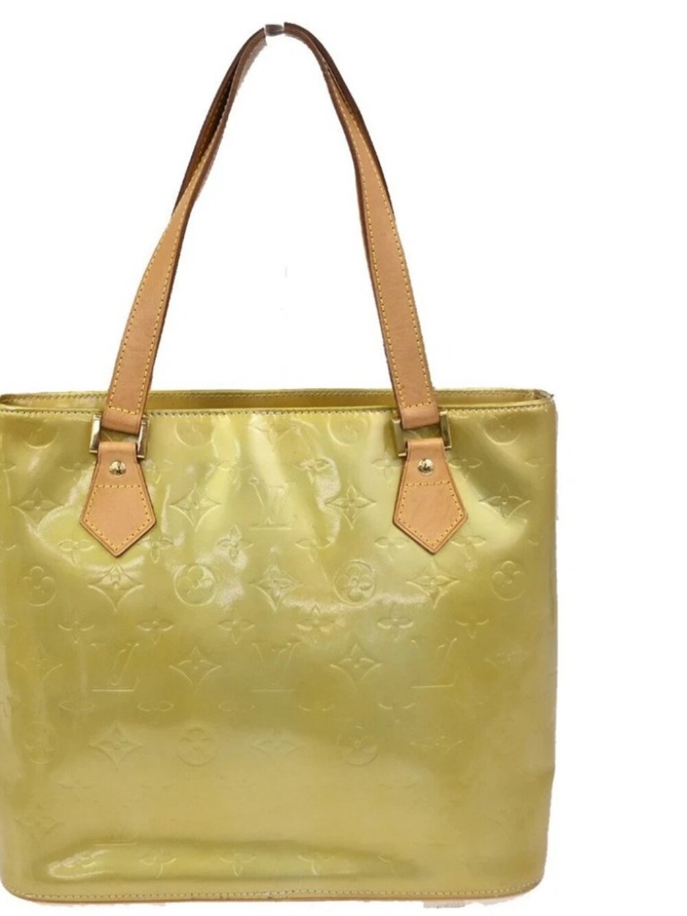 LOUIS VUITTON Houston Shoulder Bag Monogram Vernis Leather Yellow M91053 62CA852 - Picture 3 of 14